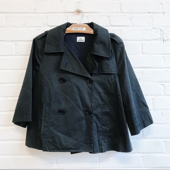 Lacoste Jackets & Blazers - LACOSTE pea coat navy cotton